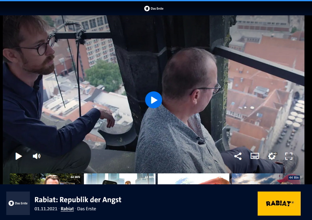 Reportage ARD Format Rabit Republik der Angst